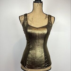 Vintage Papillonblanc Y2K 90s Gold Tank